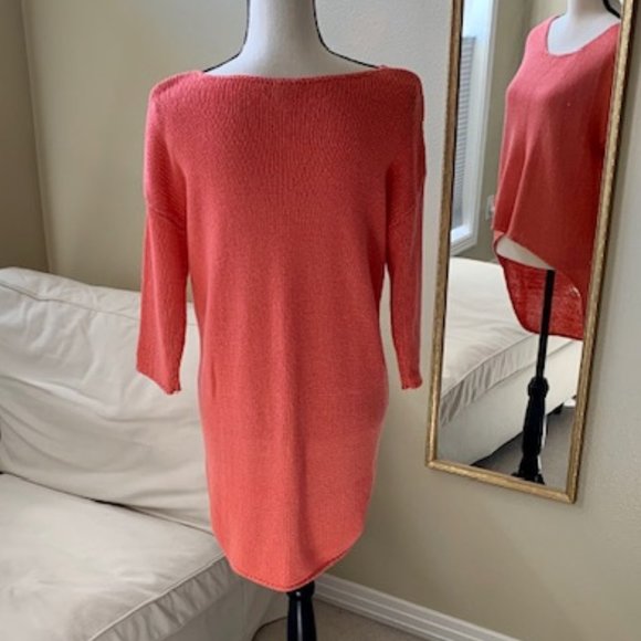 Tart Hi Lo Coral Sweater - Picture 4 of 7